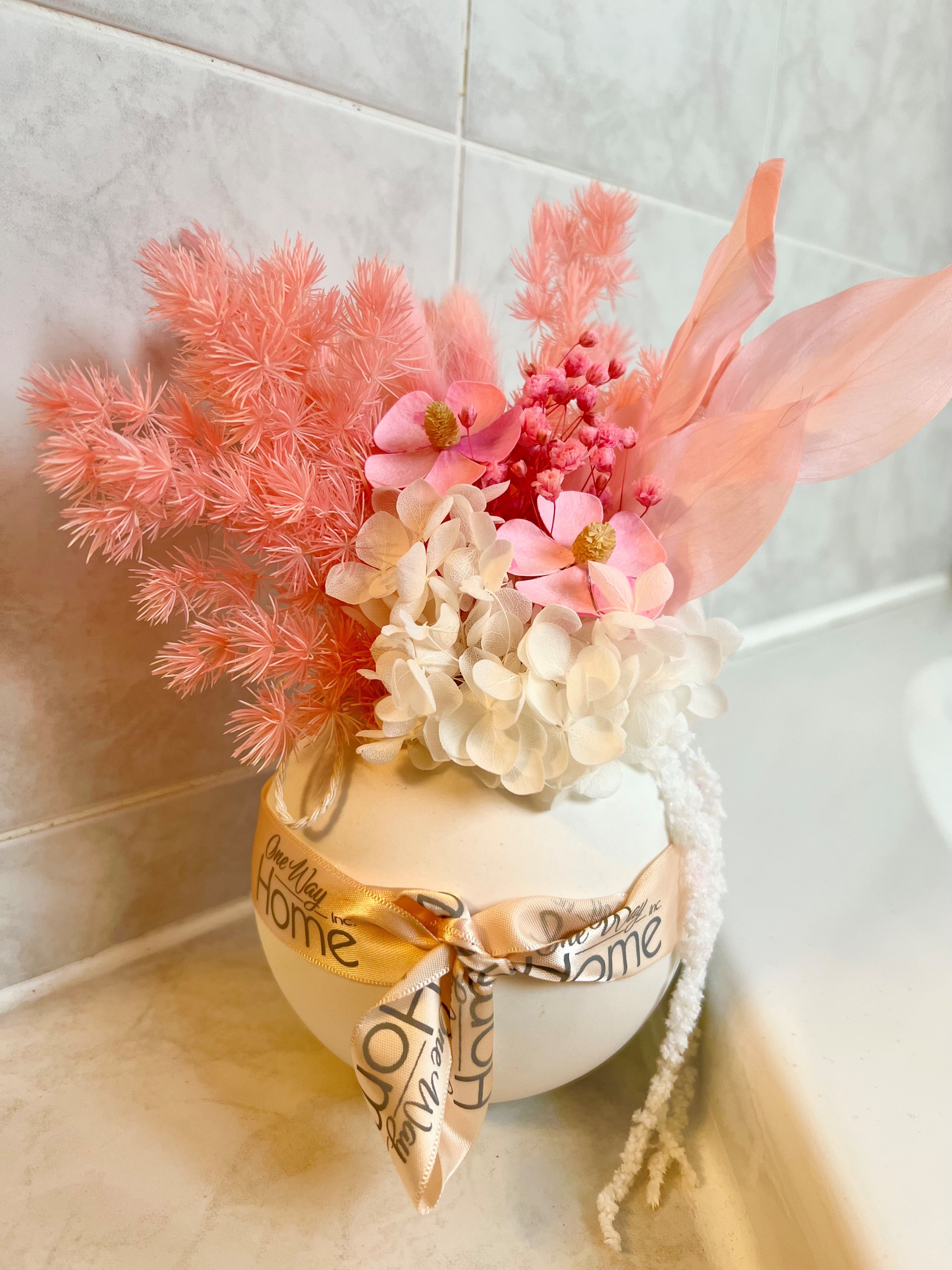 SMALL PINK FERN FLOWERS ARRANGEMENTS